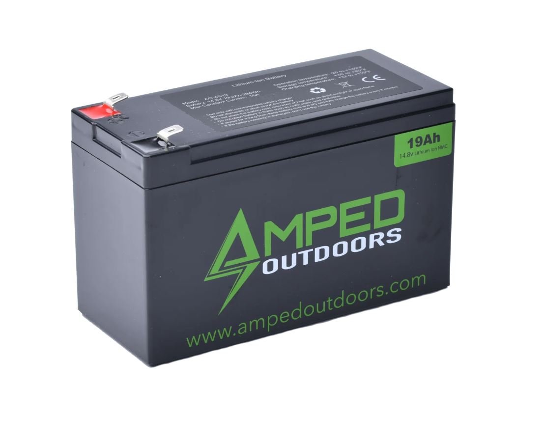 AMPED OUTDOORS - 19Ah Lithium Battery (14.8V NMC) with Charger