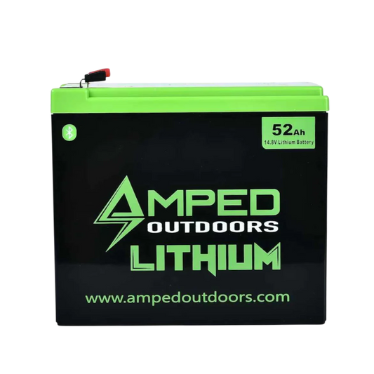 AMPED OUTDOORS 52Ah Lithium Battery (14.8V NMC) with Charger (Bluetooth)