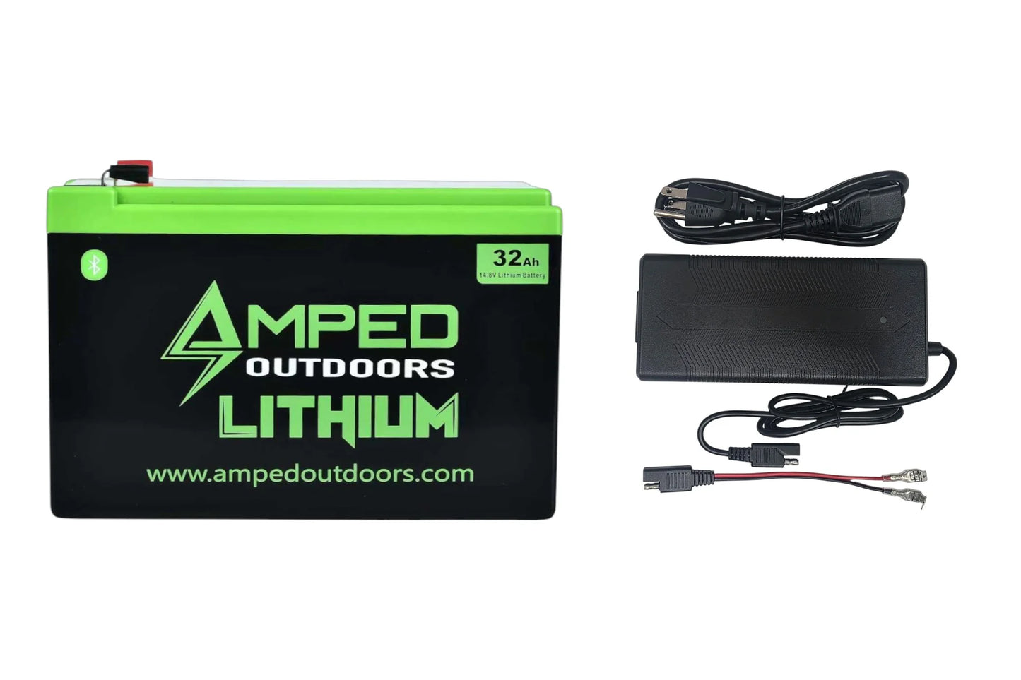 AMPED OUTDOORS 32Ah Lithium Battery (14.8V NMC) with Charger (Bluetooth)