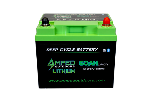 AMPED OUTDOORS 60Ah Lithium Battery (LiFePO4) 12.8V - Bluetooth - Heated